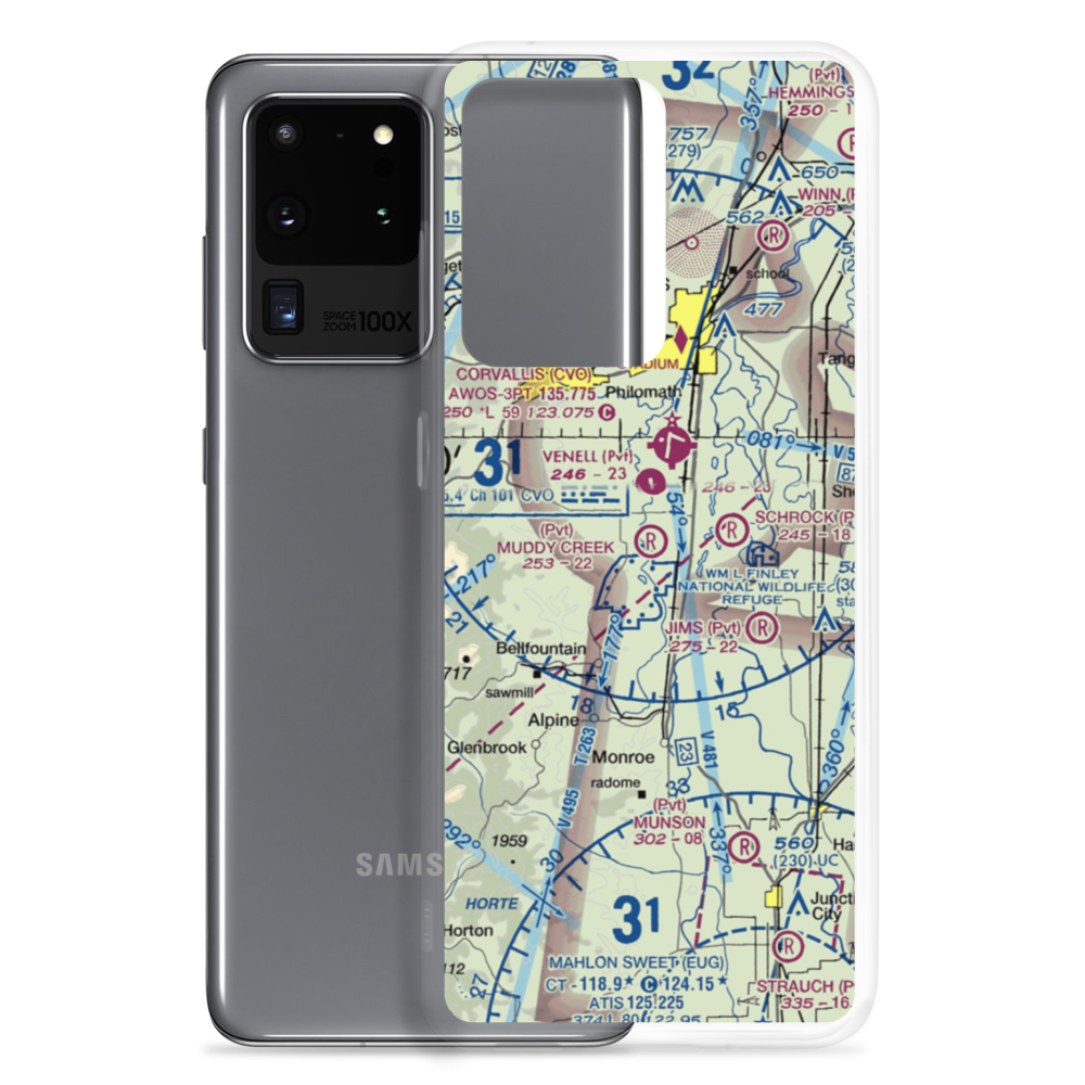 Muddy Creek Airport (55OR) VFR Sectional Samsung Case Samsung Galaxy S20 Ultra model shown