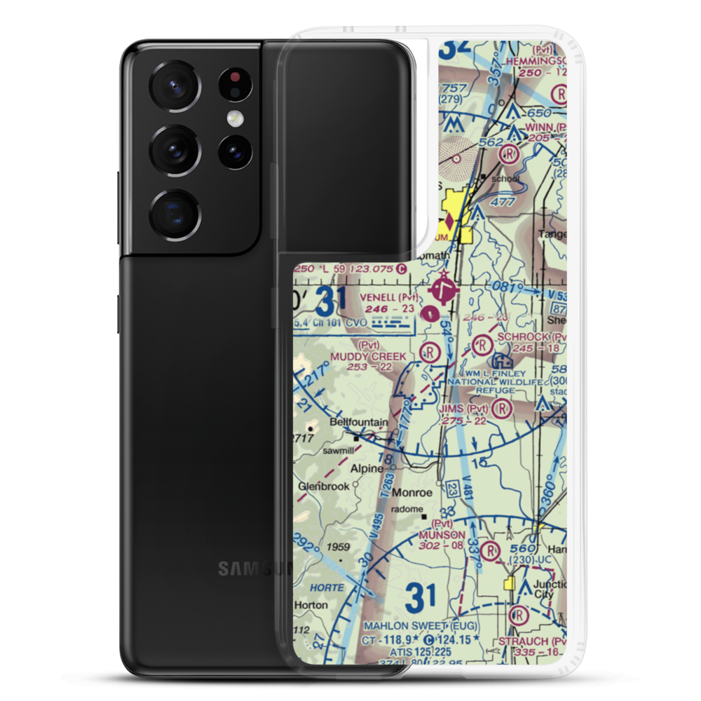 Muddy Creek Airport (55OR) VFR Sectional Samsung Case Samsung Galaxy S21 Ultra model shown