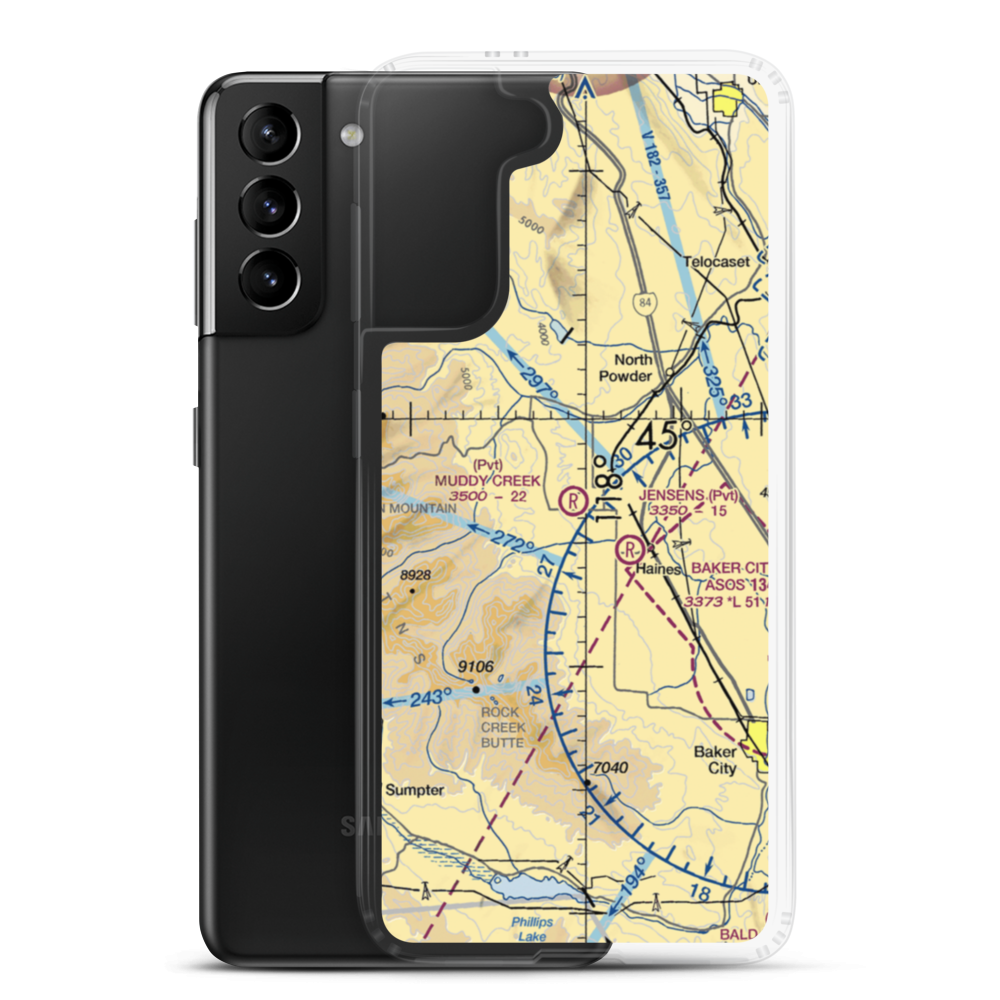 Muddy Creek Airport (OG27) VFR Sectional Samsung Case Samsung Galaxy S21 Plus model shown