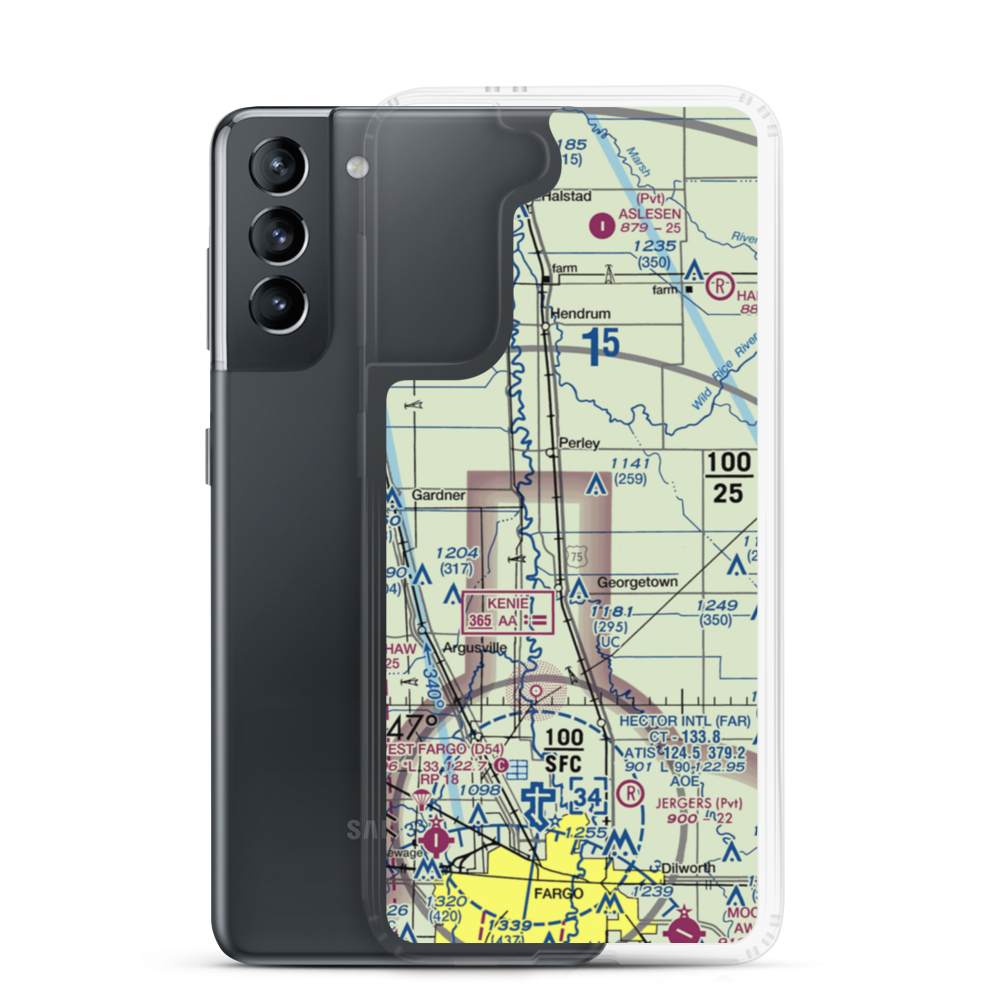 Mueller Airport (MY71) VFR Sectional Samsung Case Samsung Galaxy S21 model shown