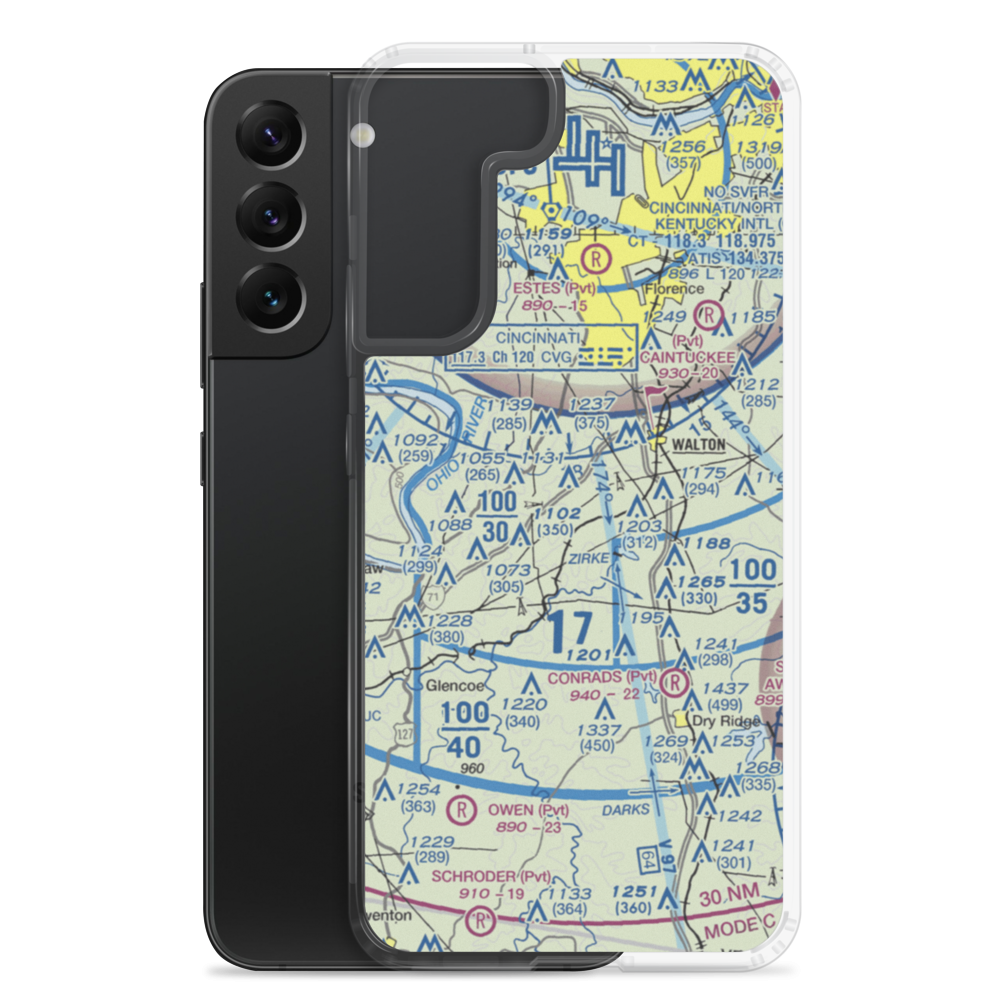 Mueller Farm Airport (4KY7) VFR Sectional Samsung Case Samsung Galaxy S22 Plus model shown