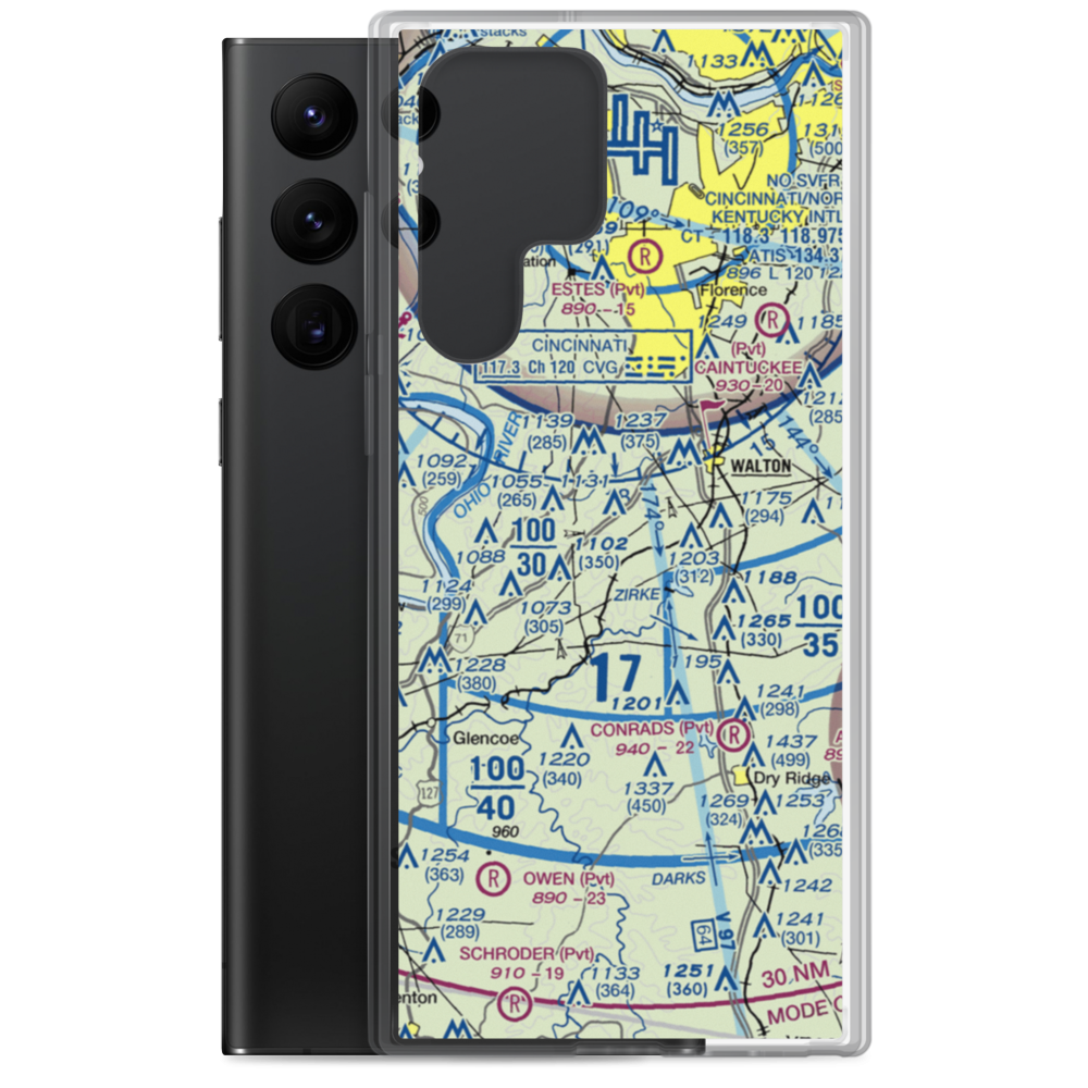 Mueller Farm Airport (4KY7) VFR Sectional Samsung Case Samsung Galaxy S22 Ultra model shown