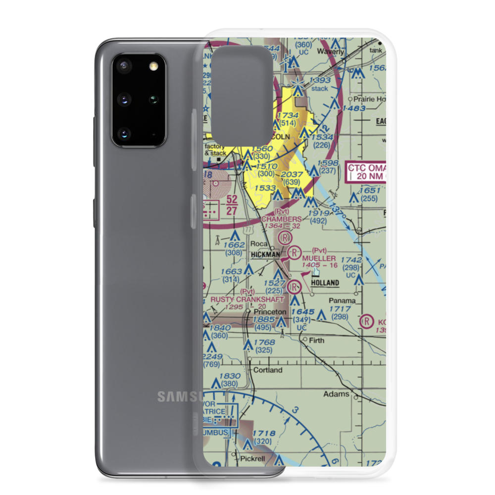 Mueller Field (NE79) VFR Sectional Samsung Case Samsung Galaxy S20 Plus model shown