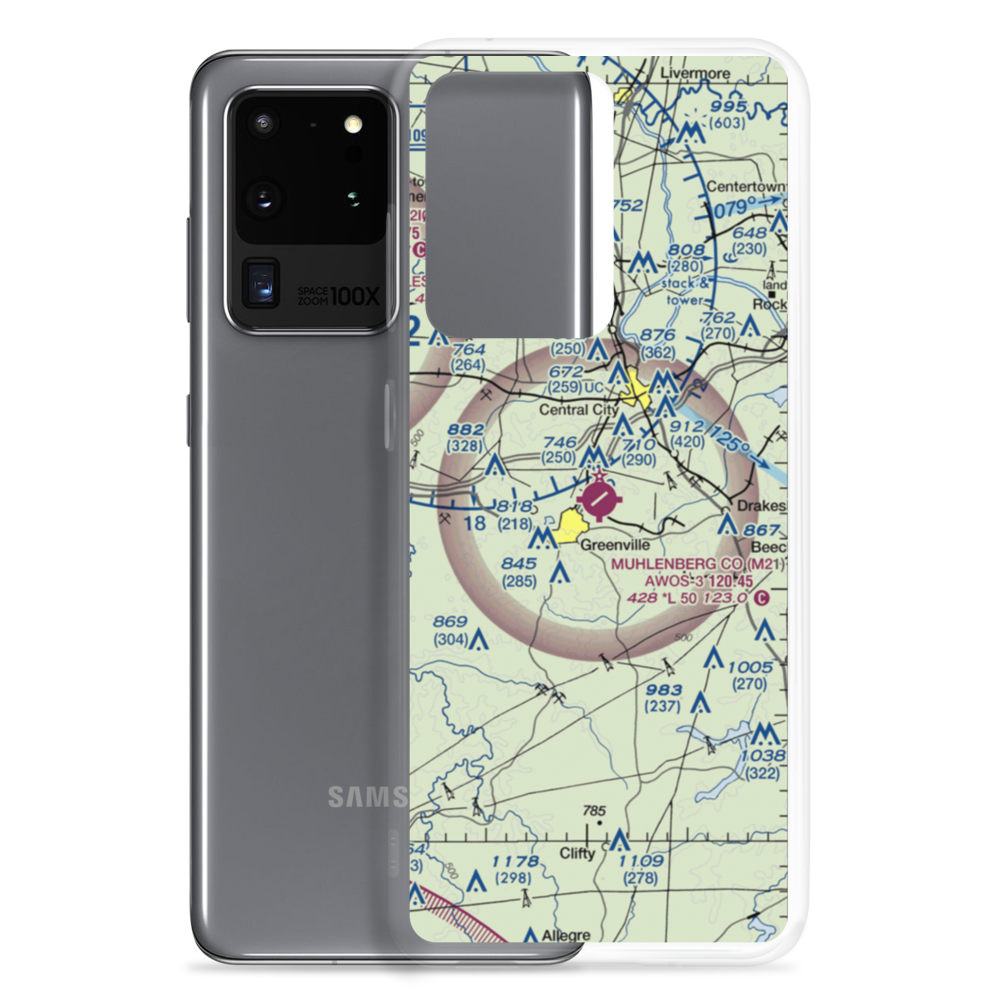 Muhlenberg County Airport (M21) VFR Sectional Samsung Case Samsung Galaxy S20 Ultra model shown