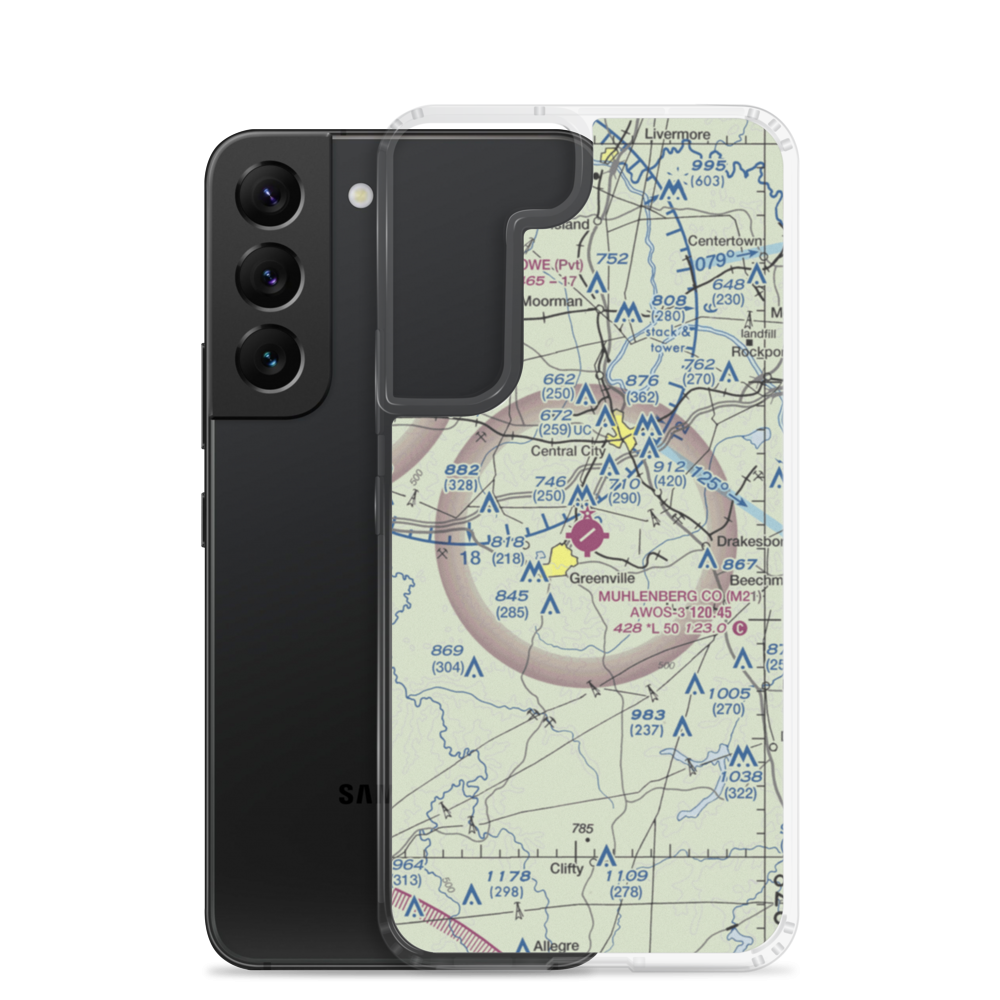 Muhlenberg County Airport (M21) VFR Sectional Samsung Case Samsung Galaxy S22 model shown