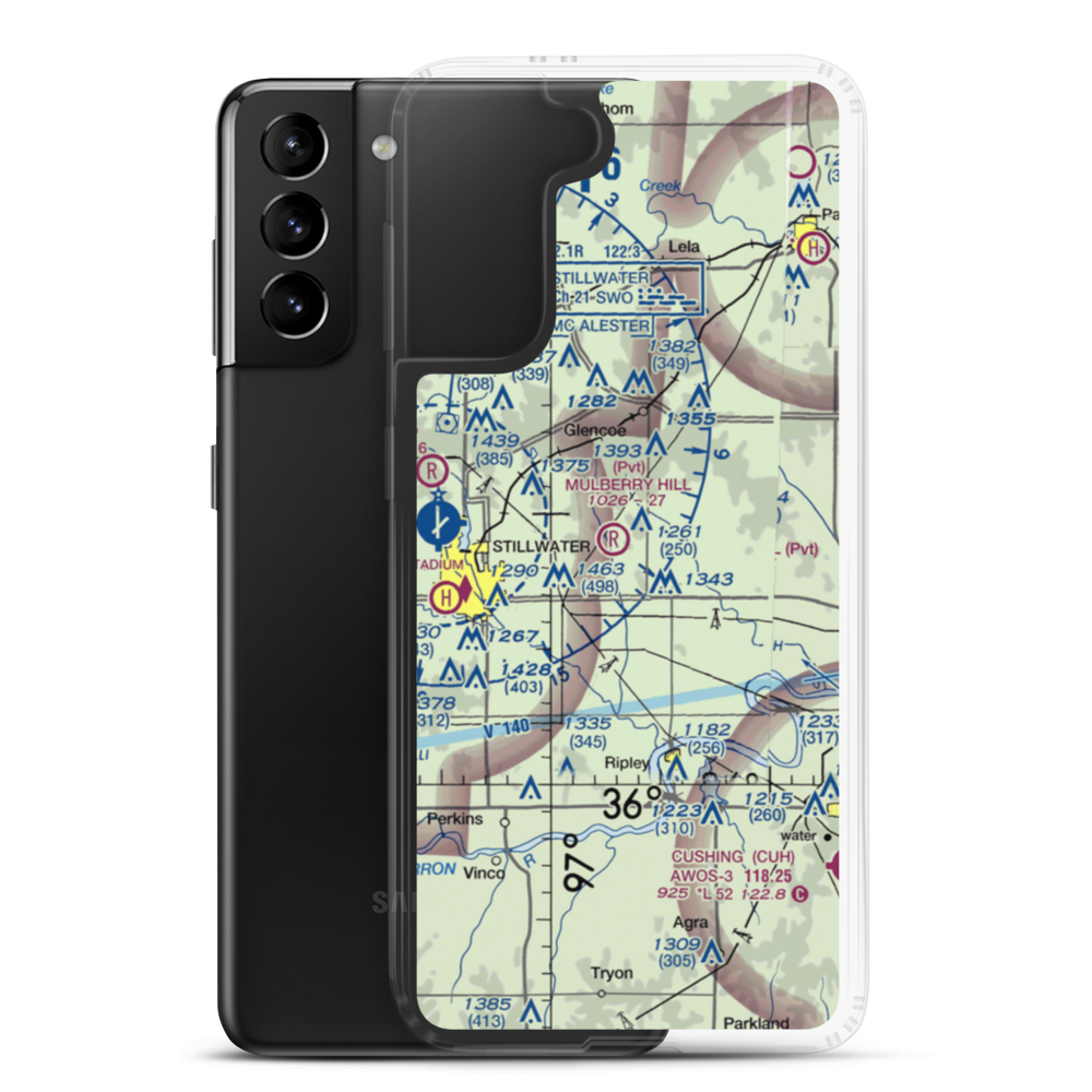 Mulberry Hill Airport (6OK9) VFR Sectional Samsung Case Samsung Galaxy S21 Plus model shown