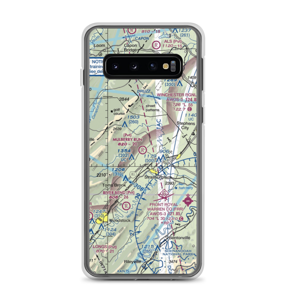 Mulberry Run Airport (VA17) VFR Sectional Samsung Case Samsung Galaxy S10 model shown