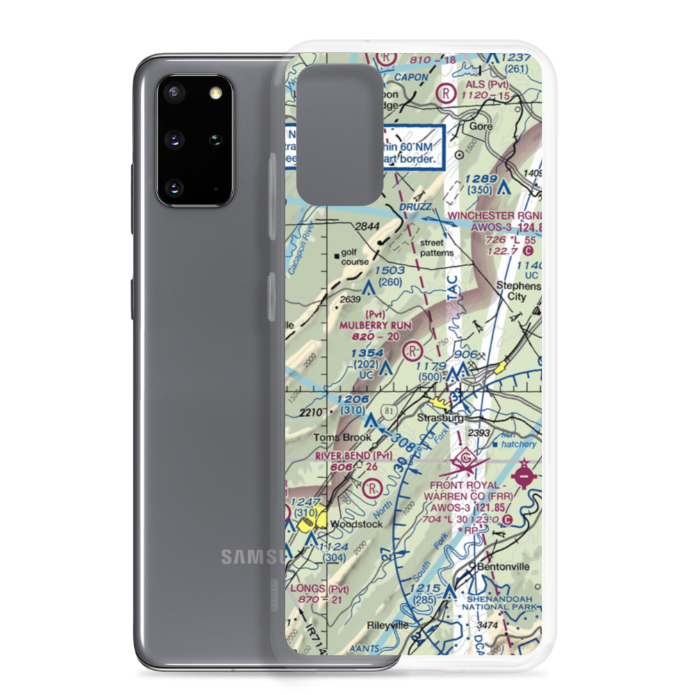 Mulberry Run Airport (VA17) VFR Sectional Samsung Case Samsung Galaxy S20 Plus model shown