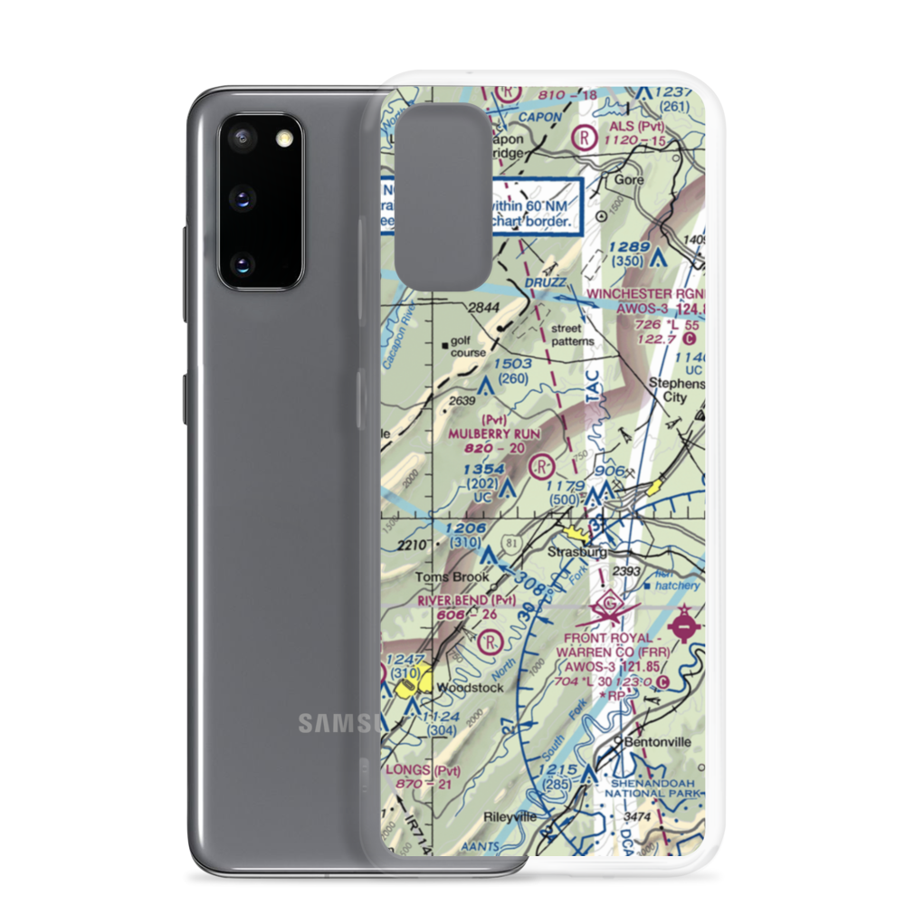 Mulberry Run Airport (VA17) VFR Sectional Samsung Case Samsung Galaxy S20 model shown
