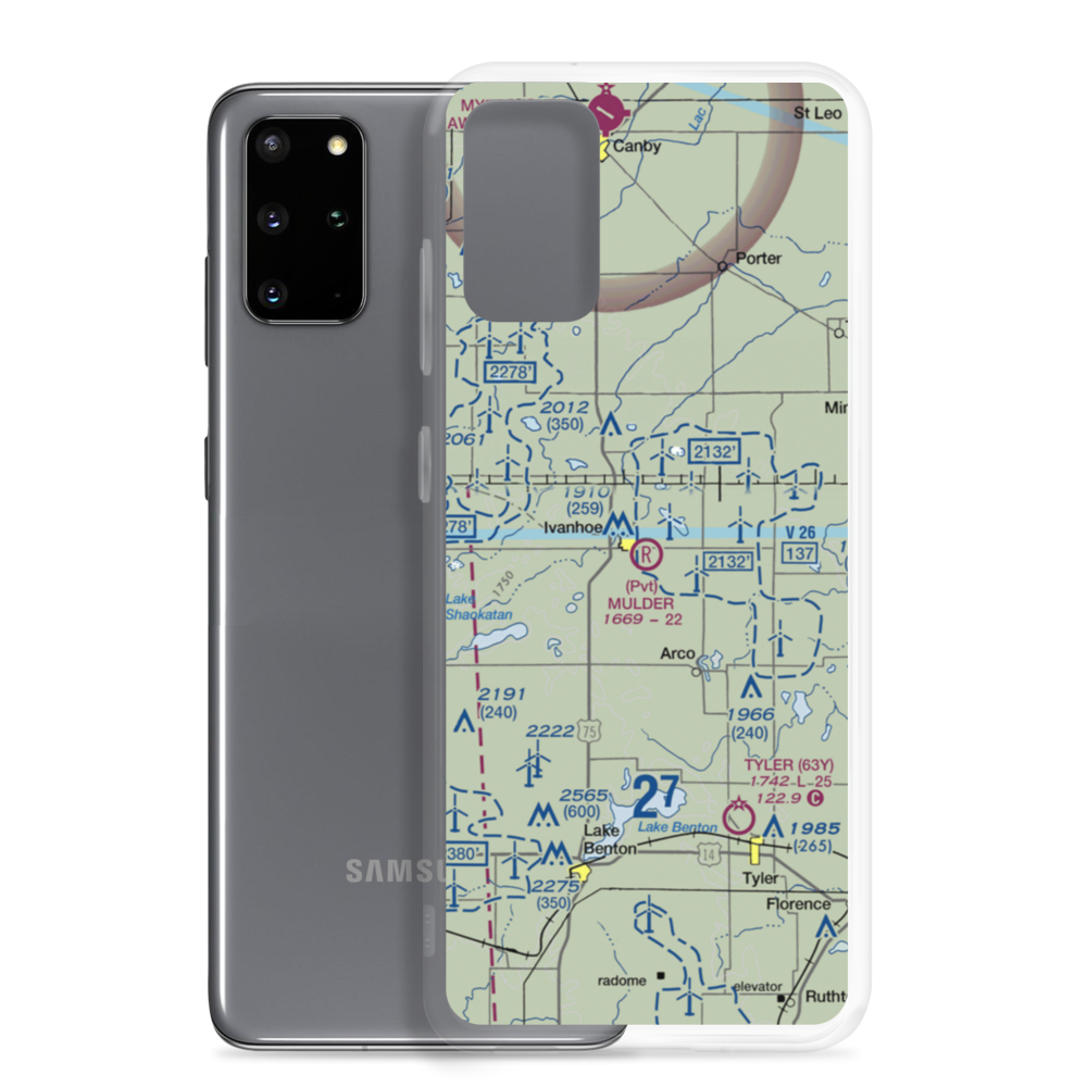Mulder Field Inc Airport (4MN4) VFR Sectional Samsung Case Samsung Galaxy S20 Plus model shown