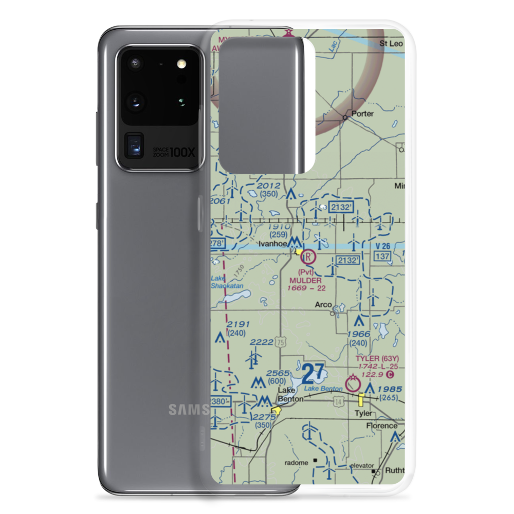 Mulder Field Inc Airport (4MN4) VFR Sectional Samsung Case Samsung Galaxy S20 Ultra model shown