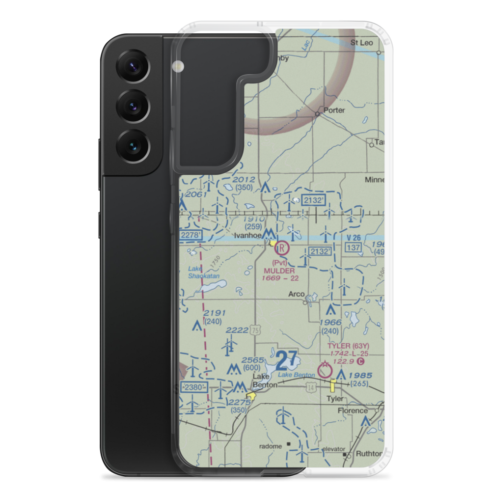 Mulder Field Inc Airport (4MN4) VFR Sectional Samsung Case Samsung Galaxy S22 Plus model shown