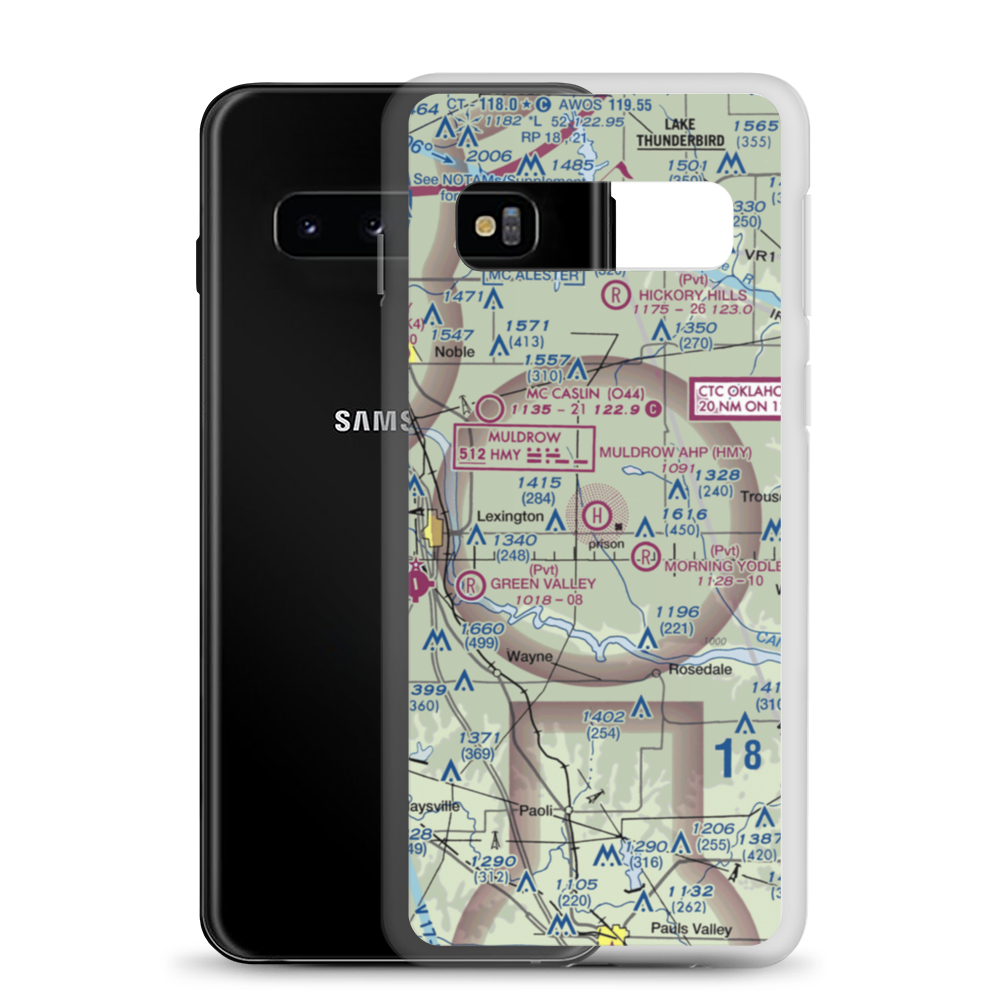 Muldrow Army Heliport (HMY) VFR Sectional Samsung Case Samsung Galaxy S10 model shown