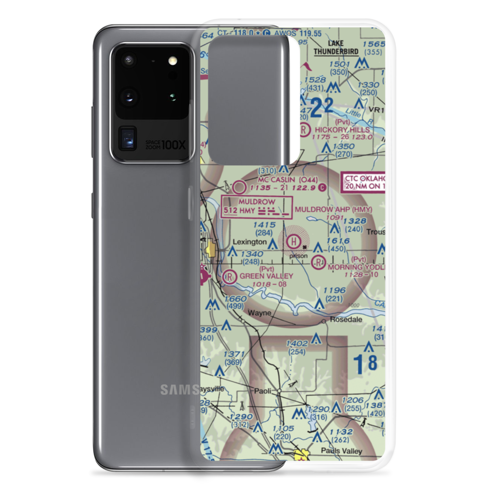 Muldrow Army Heliport (HMY) VFR Sectional Samsung Case Samsung Galaxy S20 Ultra model shown