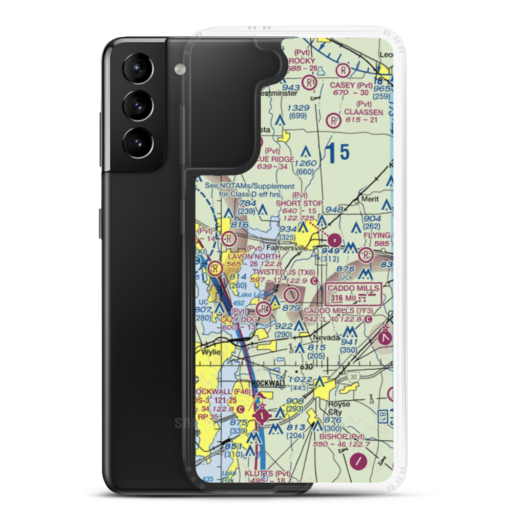 Mullins Landing Airport (6XS3) VFR Sectional Samsung Case Samsung Galaxy S21 Plus model shown