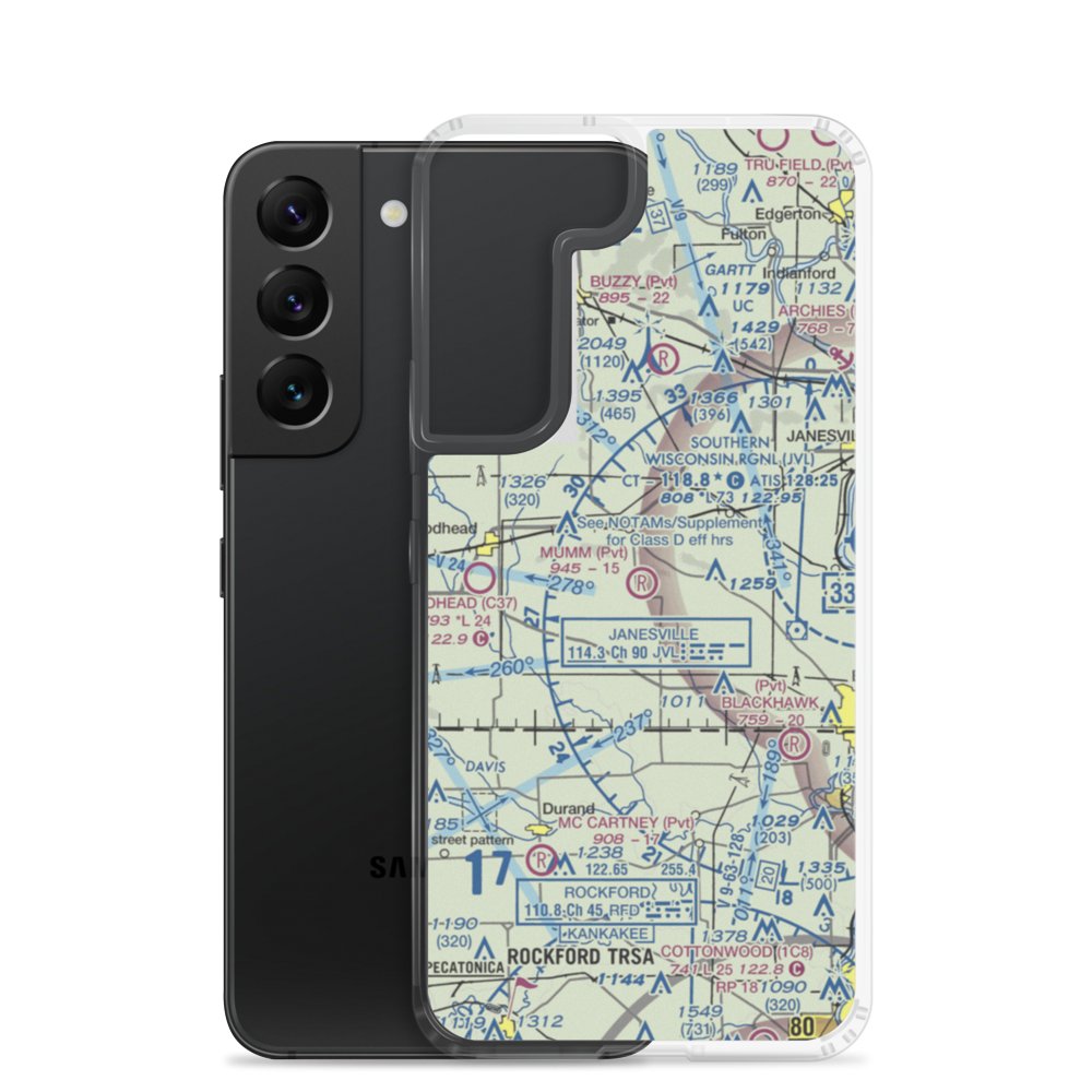Mumm Field (WI11) VFR Sectional Samsung Case Samsung Galaxy S22 model shown