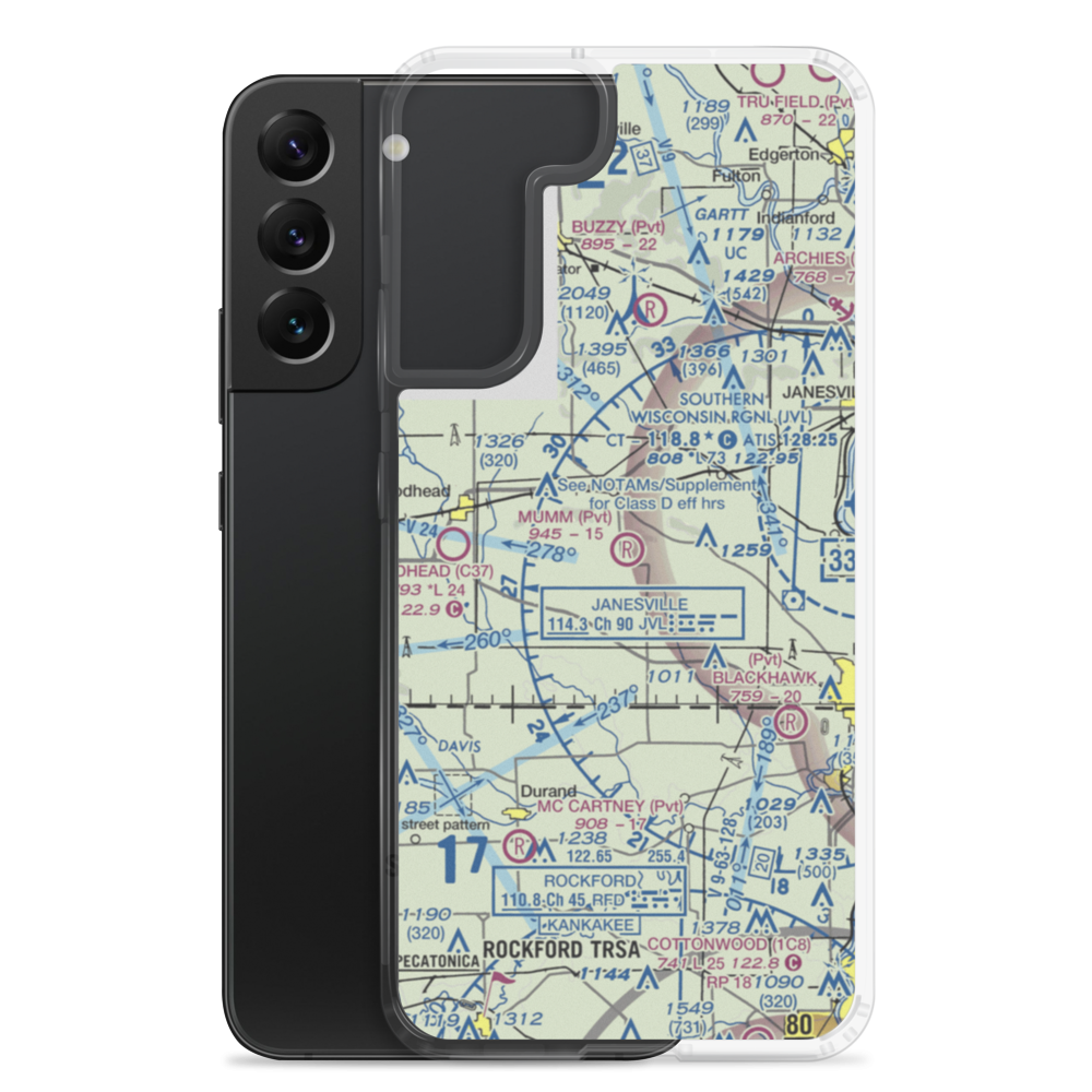 Mumm Field (WI11) VFR Sectional Samsung Case Samsung Galaxy S22 Plus model shown