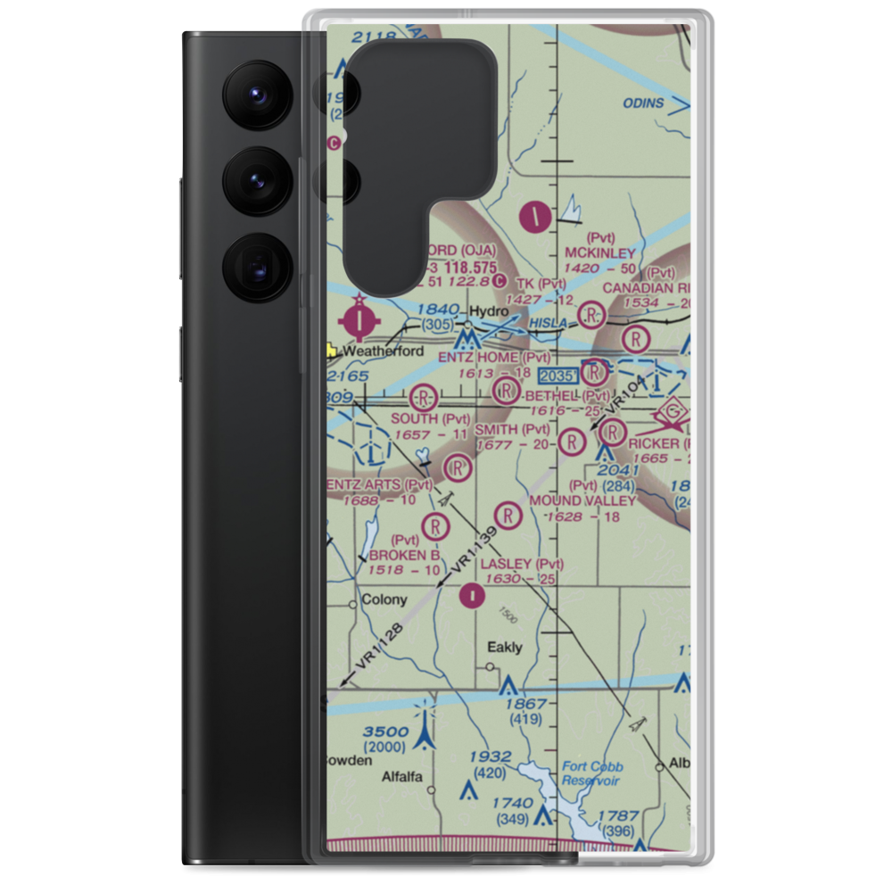 Muncy Airport (05OK) VFR Sectional Samsung Case Samsung Galaxy S22 Ultra model shown