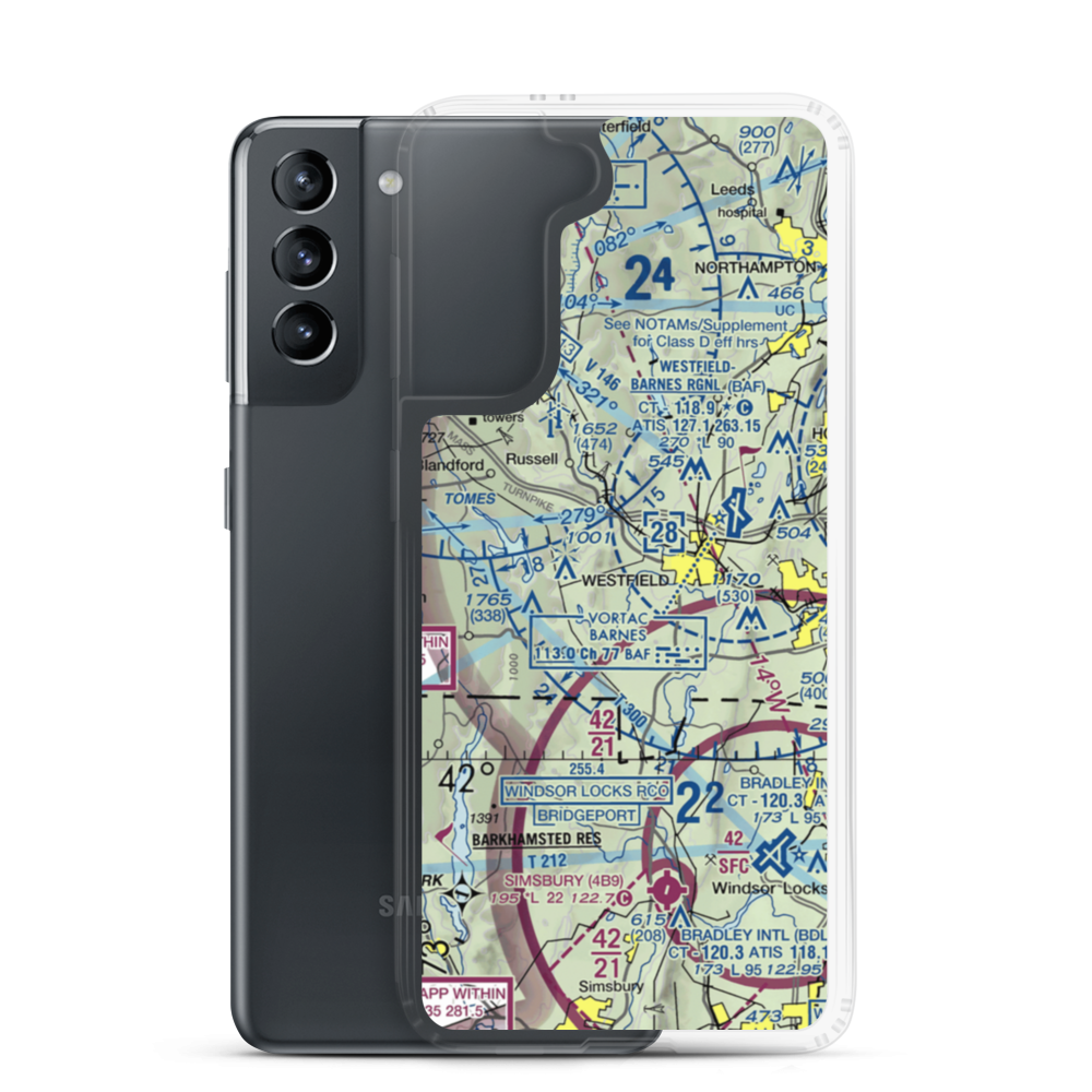 Mundale Airport (MA80) VFR Sectional Samsung Case Samsung Galaxy S21 model shown