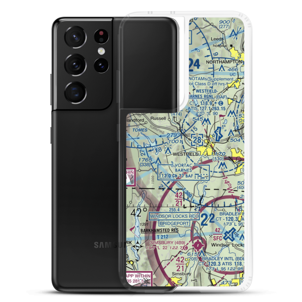 Mundale Airport (MA80) VFR Sectional Samsung Case Samsung Galaxy S21 Ultra model shown