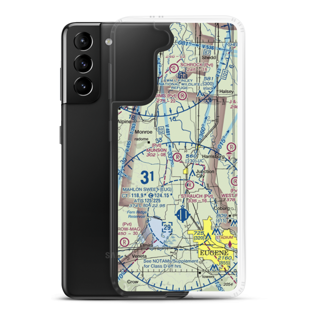 Munson Airport (OG36) VFR Sectional Samsung Case Samsung Galaxy S21 Plus model shown