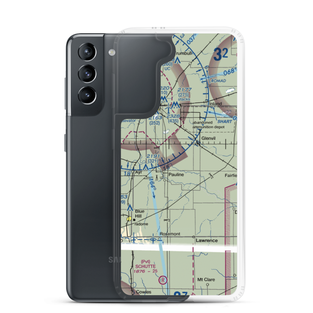 Munsterman Airport (98NE) VFR Sectional Samsung Case Samsung Galaxy S21 model shown