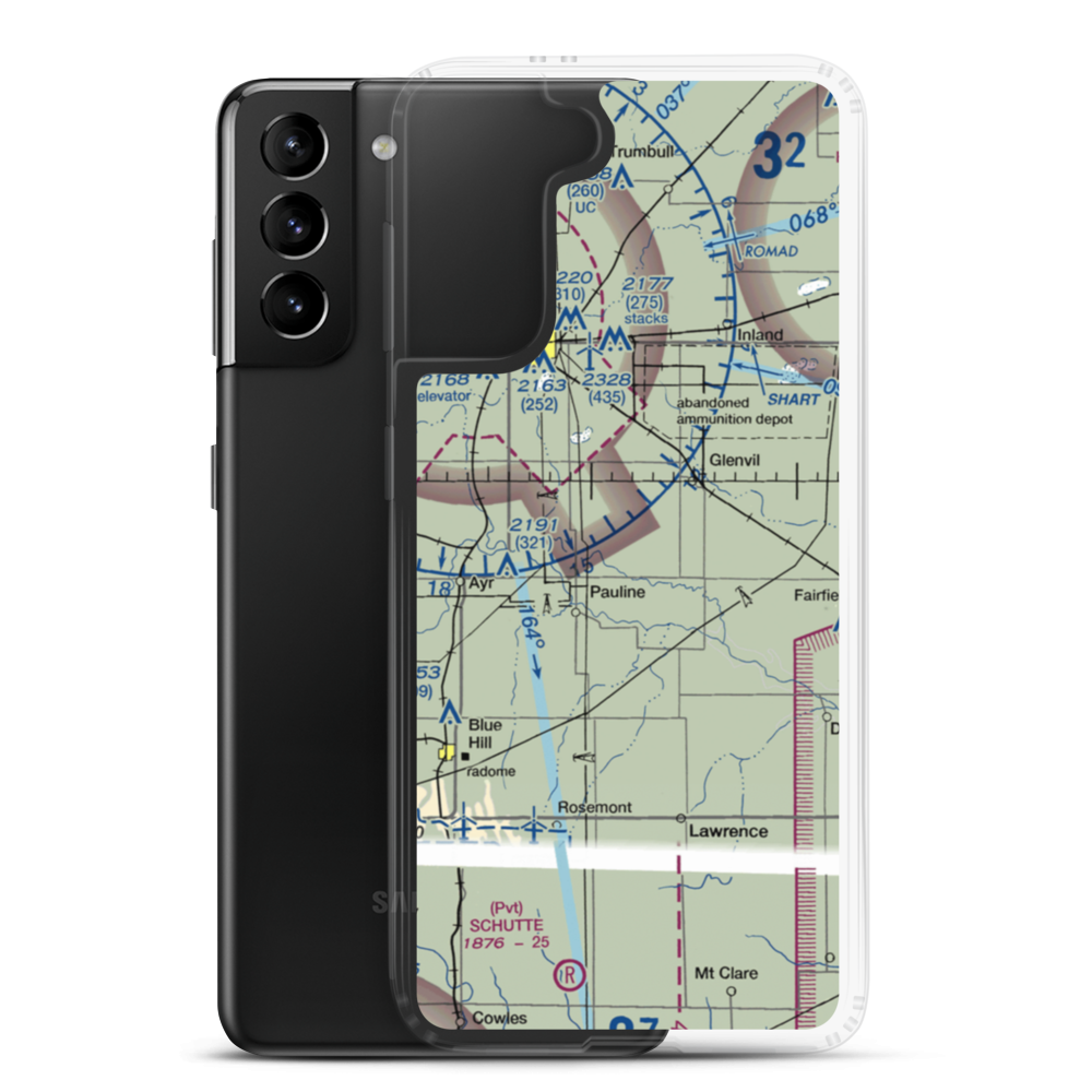Munsterman Airport (98NE) VFR Sectional Samsung Case Samsung Galaxy S21 Plus model shown