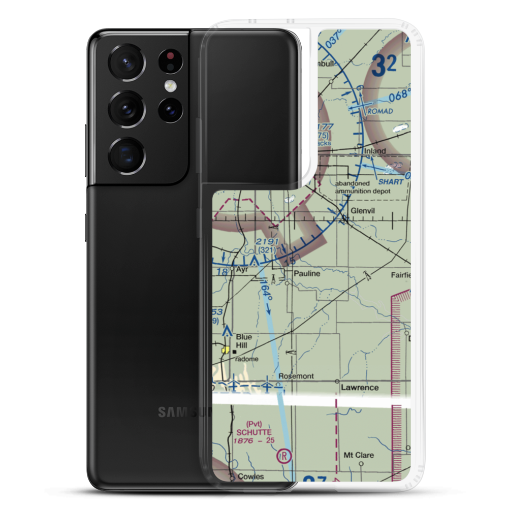 Munsterman Airport (98NE) VFR Sectional Samsung Case Samsung Galaxy S21 Ultra model shown