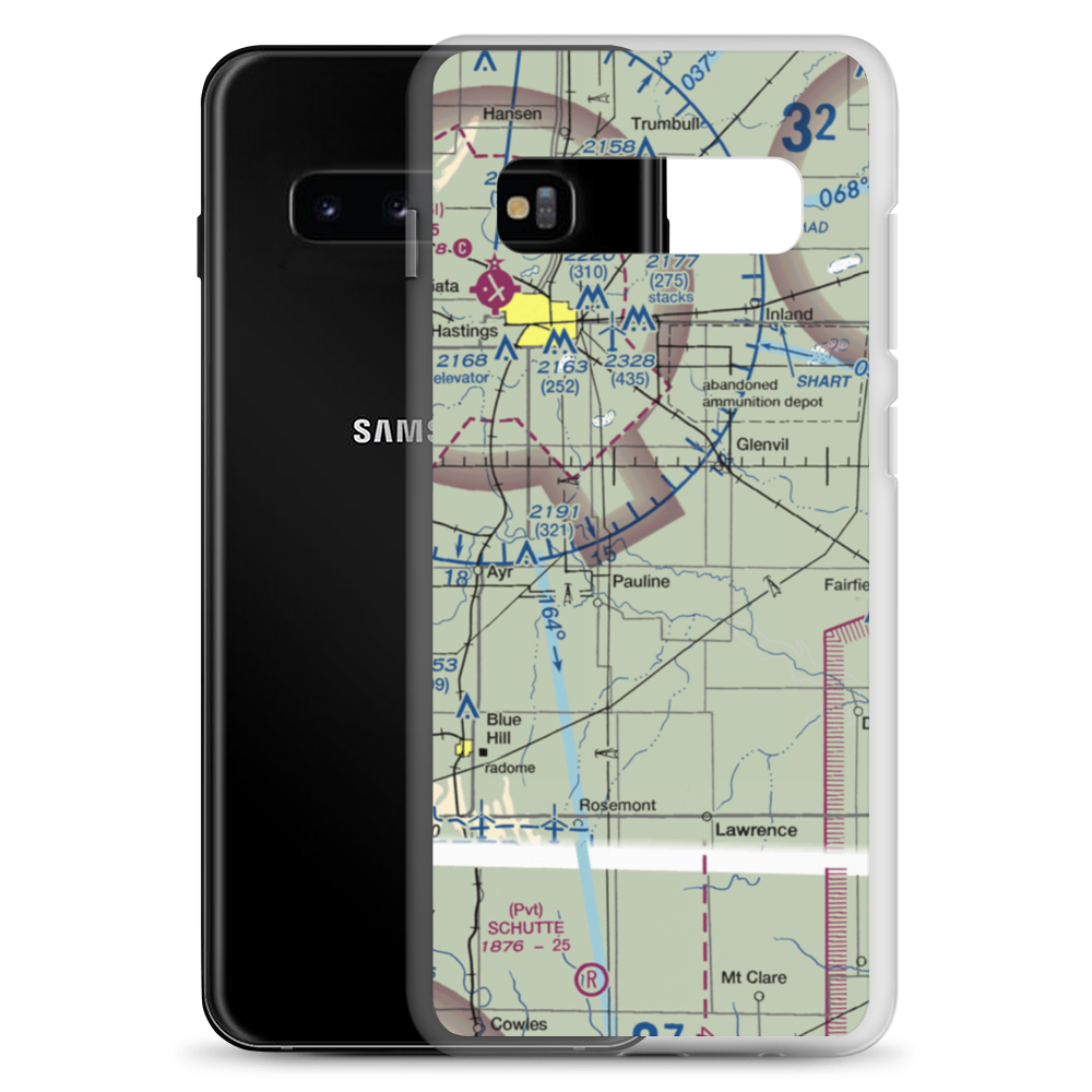 Munsterman Airport (98NE) VFR Sectional Samsung Case Samsung Galaxy S10+ model shown