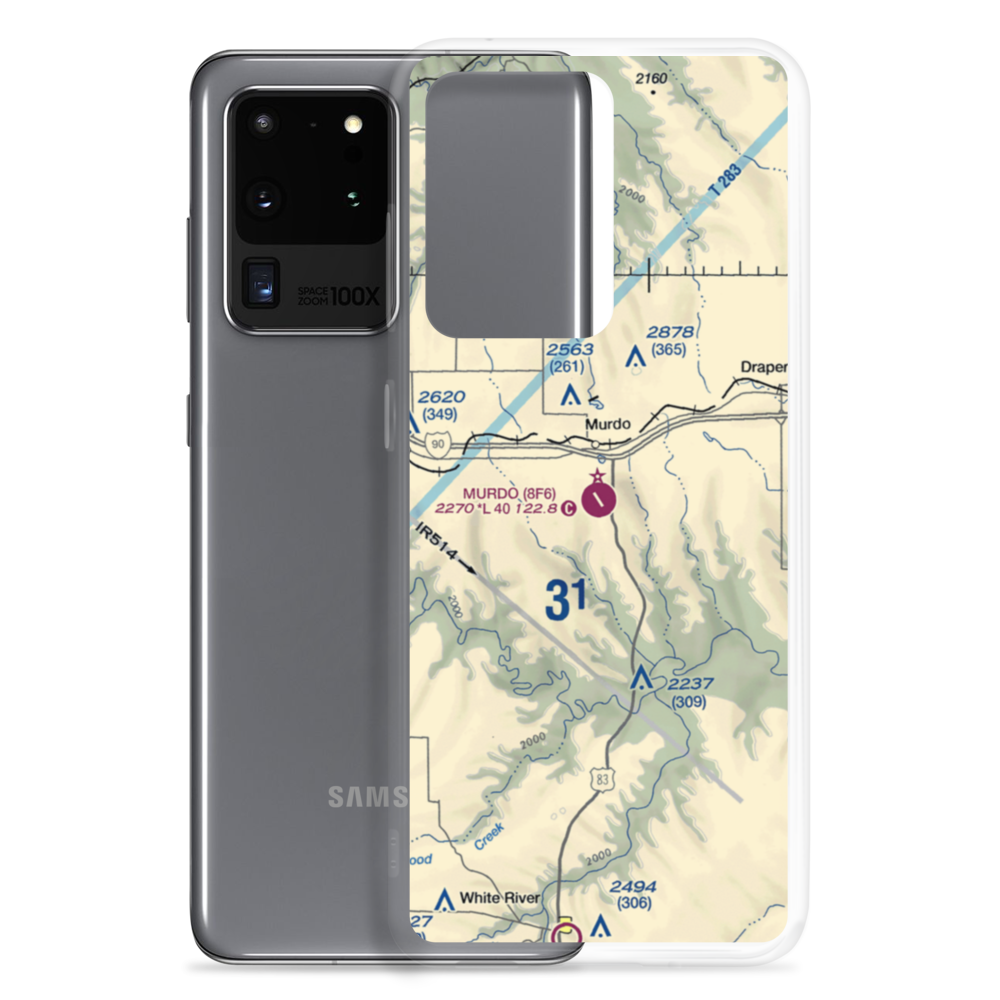 Murdo Municipal Airport (8F6) VFR Sectional Samsung Case Samsung Galaxy S20 Ultra model shown