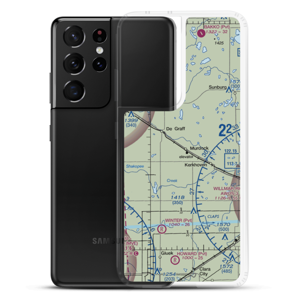 Murdock Municipal Airport (23Y) VFR Sectional Samsung Case Samsung Galaxy S21 Ultra model shown