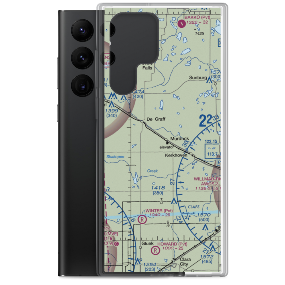 Murdock Municipal Airport (23Y) VFR Sectional Samsung Case Samsung Galaxy S22 Ultra model shown