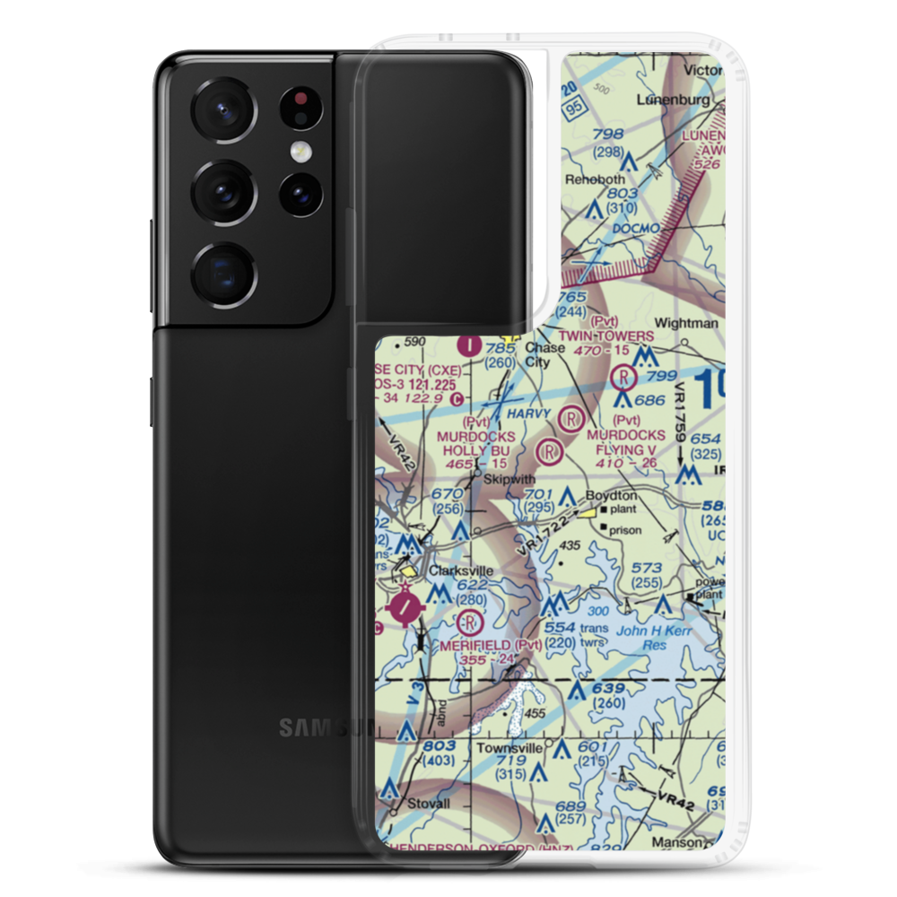 Murdock's Holly Bu Airport (23VG) VFR Sectional Samsung Case Samsung Galaxy S21 Ultra model shown