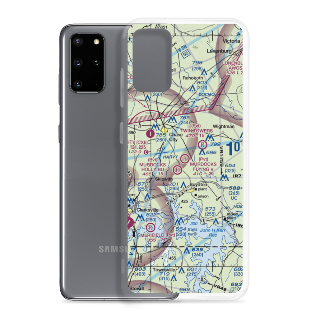Murdocks Flying V Airport (3VG4) VFR Sectional Samsung Case Samsung Galaxy S20 Plus model shown