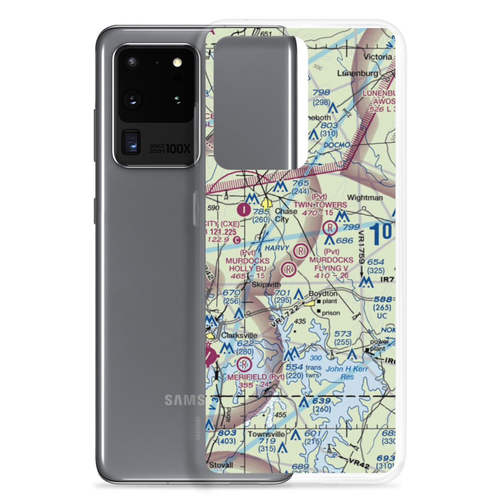 Murdocks Flying V Airport (3VG4) VFR Sectional Samsung Case Samsung Galaxy S20 Ultra model shown