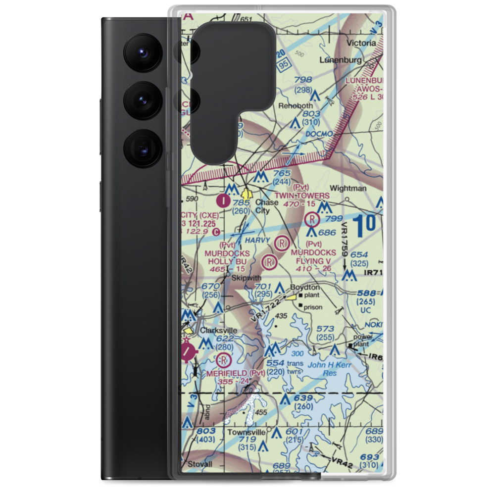 Murdocks Flying V Airport (3VG4) VFR Sectional Samsung Case Samsung Galaxy S22 Ultra model shown