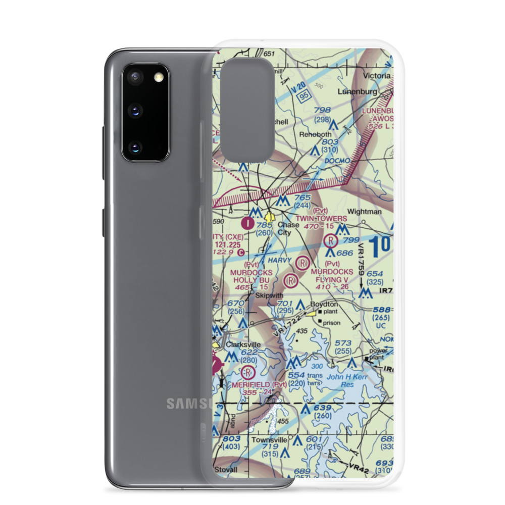 Murdocks Flying V Airport (3VG4) VFR Sectional Samsung Case Samsung Galaxy S20 model shown