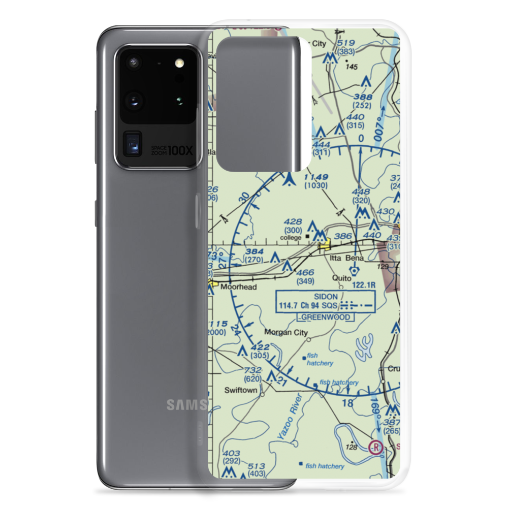 Murphey Flying Service Airport (MS22) VFR Sectional Samsung Case Samsung Galaxy S20 Ultra model shown