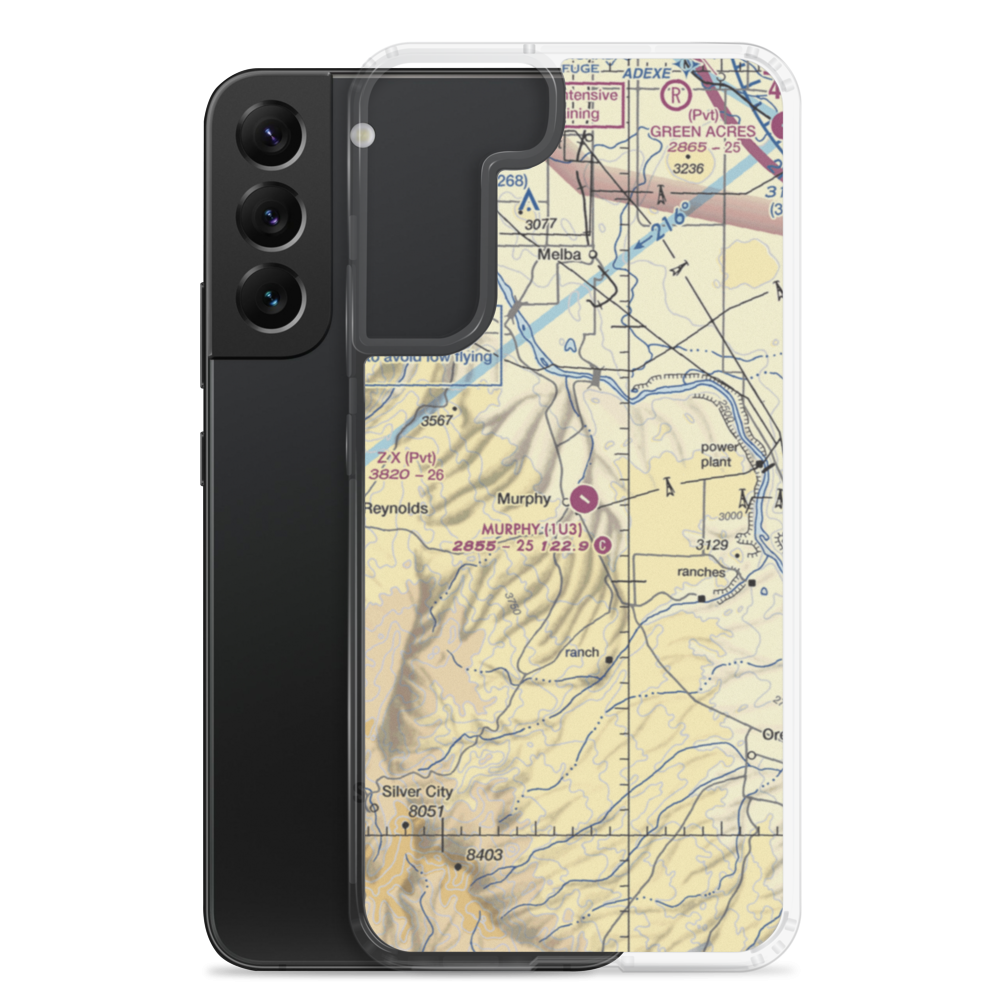 Murphy Airport (1U3) VFR Sectional Samsung Case Samsung Galaxy S22 Plus model shown