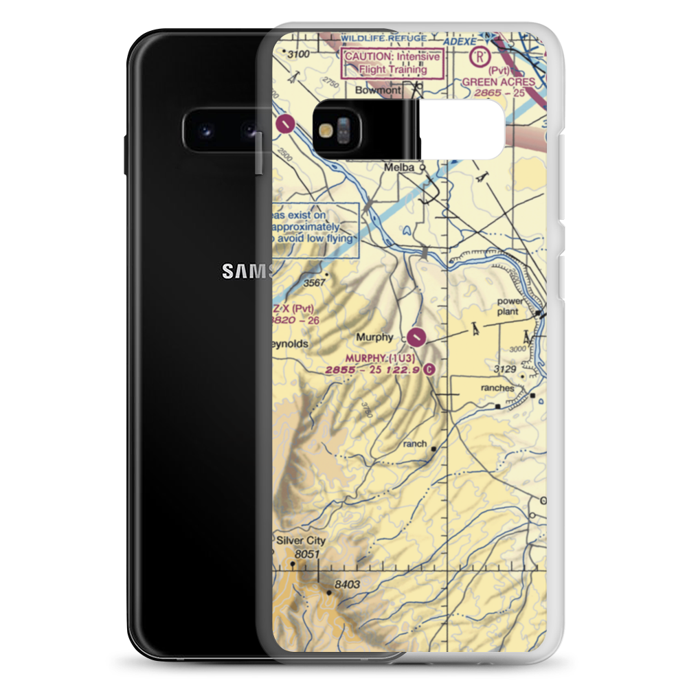 Murphy Airport (1U3) VFR Sectional Samsung Case Samsung Galaxy S10+ model shown