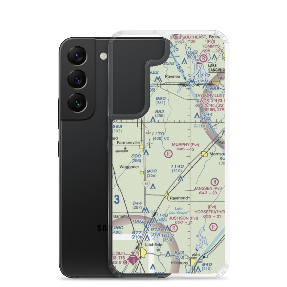 Murphy Farms Airport (70IL) VFR Sectional Samsung Case Samsung Galaxy S22 model shown