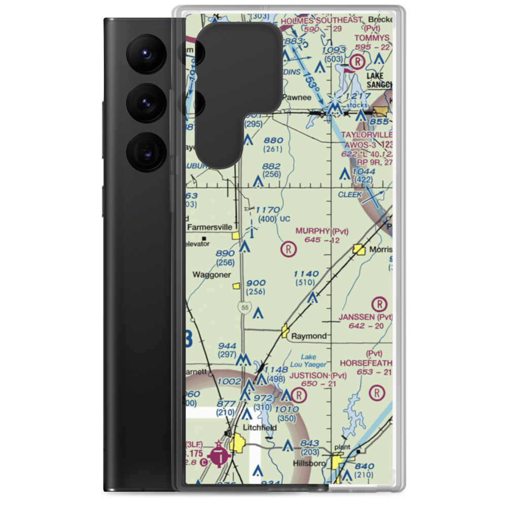 Murphy Farms Airport (70IL) VFR Sectional Samsung Case Samsung Galaxy S22 Ultra model shown
