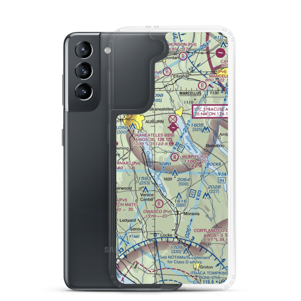 Murphy Field (06NY) VFR Sectional Samsung Case Samsung Galaxy S21 model shown