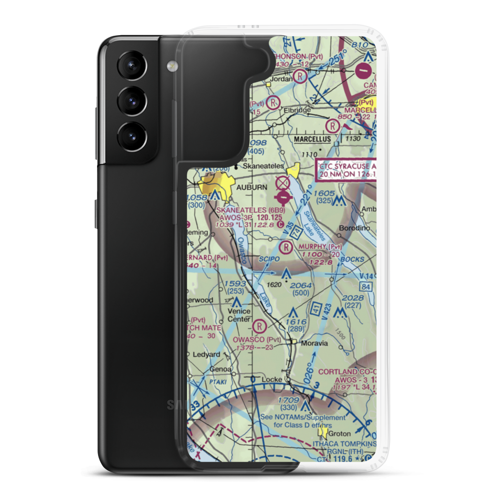 Murphy Field (06NY) VFR Sectional Samsung Case Samsung Galaxy S21 Plus model shown