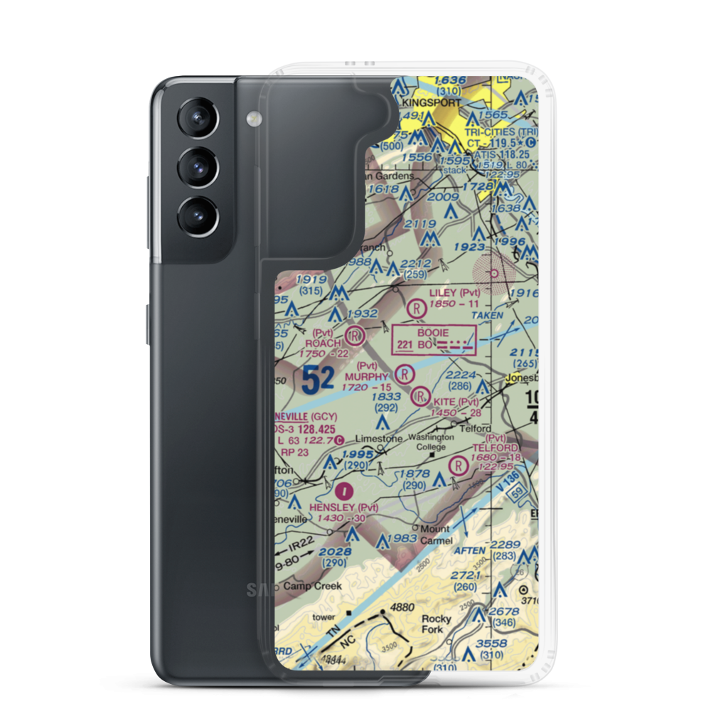 Murphy Field (17TN) VFR Sectional Samsung Case Samsung Galaxy S21 model shown