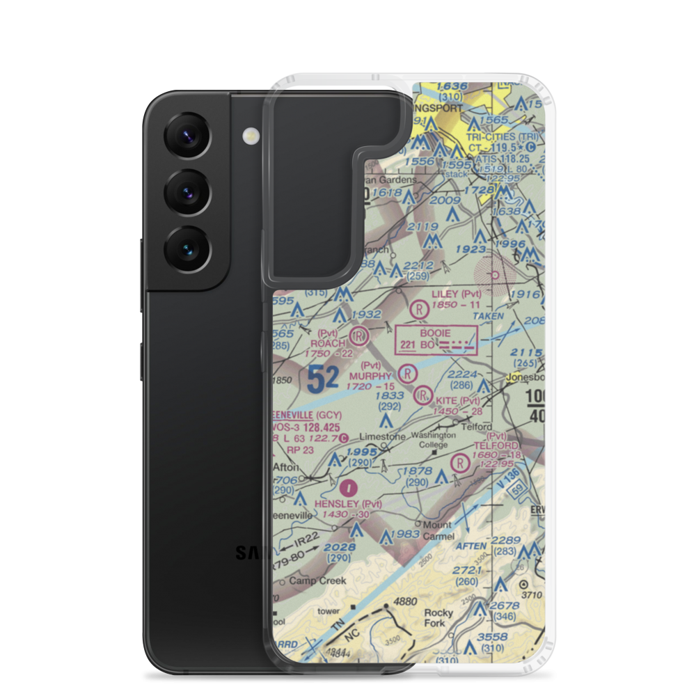 Murphy Field (17TN) VFR Sectional Samsung Case Samsung Galaxy S22 model shown