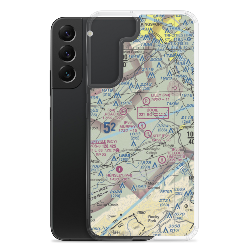 Murphy Field (17TN) VFR Sectional Samsung Case Samsung Galaxy S22 Plus model shown