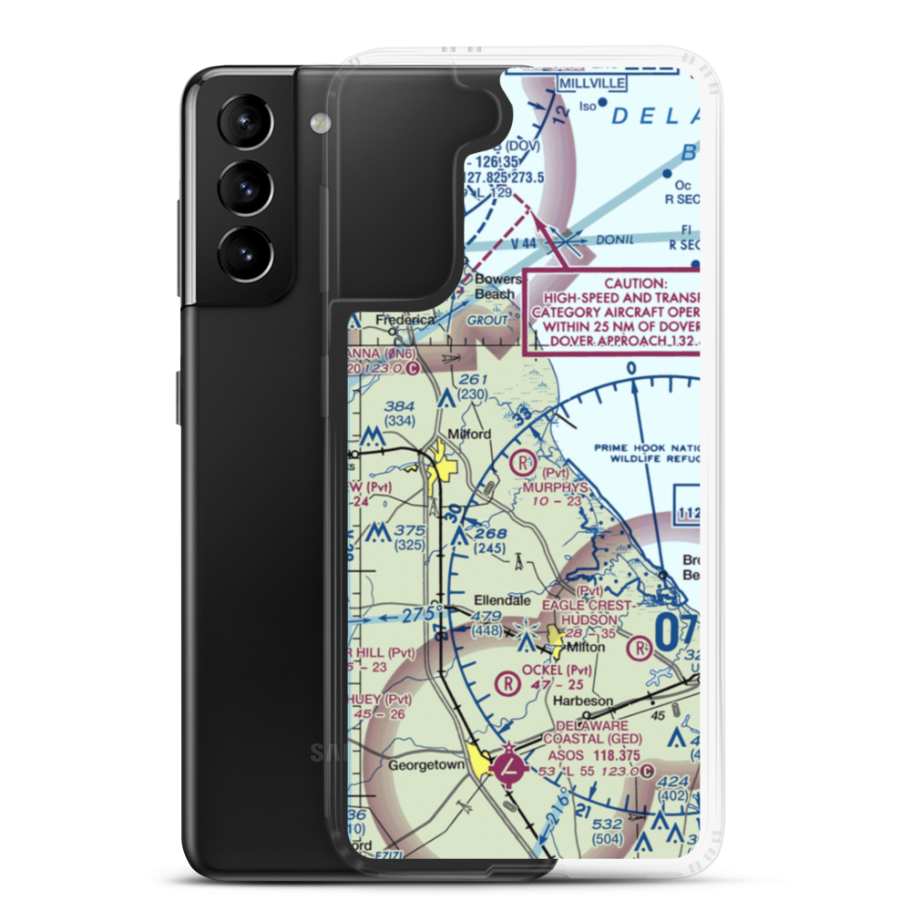 Murphy's Landing Airport (2DE8) VFR Sectional Samsung Case Samsung Galaxy S21 Plus model shown
