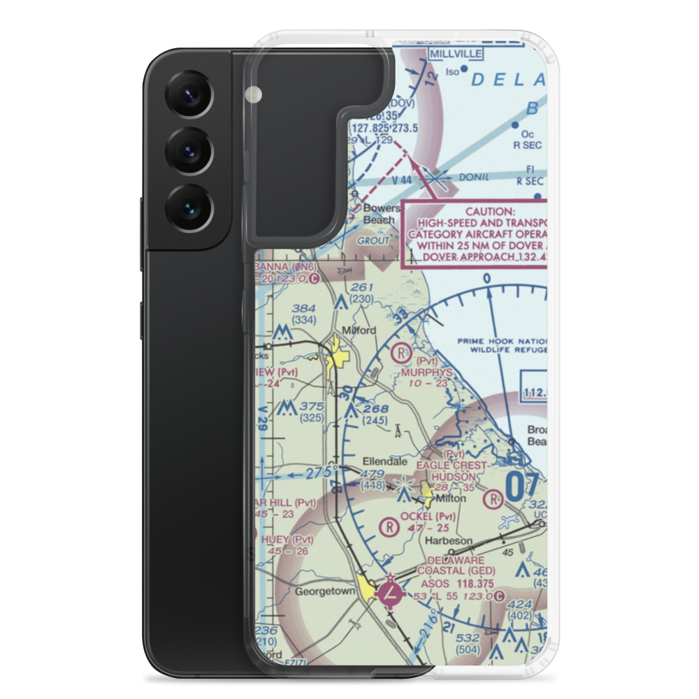 Murphy's Landing Airport (2DE8) VFR Sectional Samsung Case Samsung Galaxy S22 Plus model shown