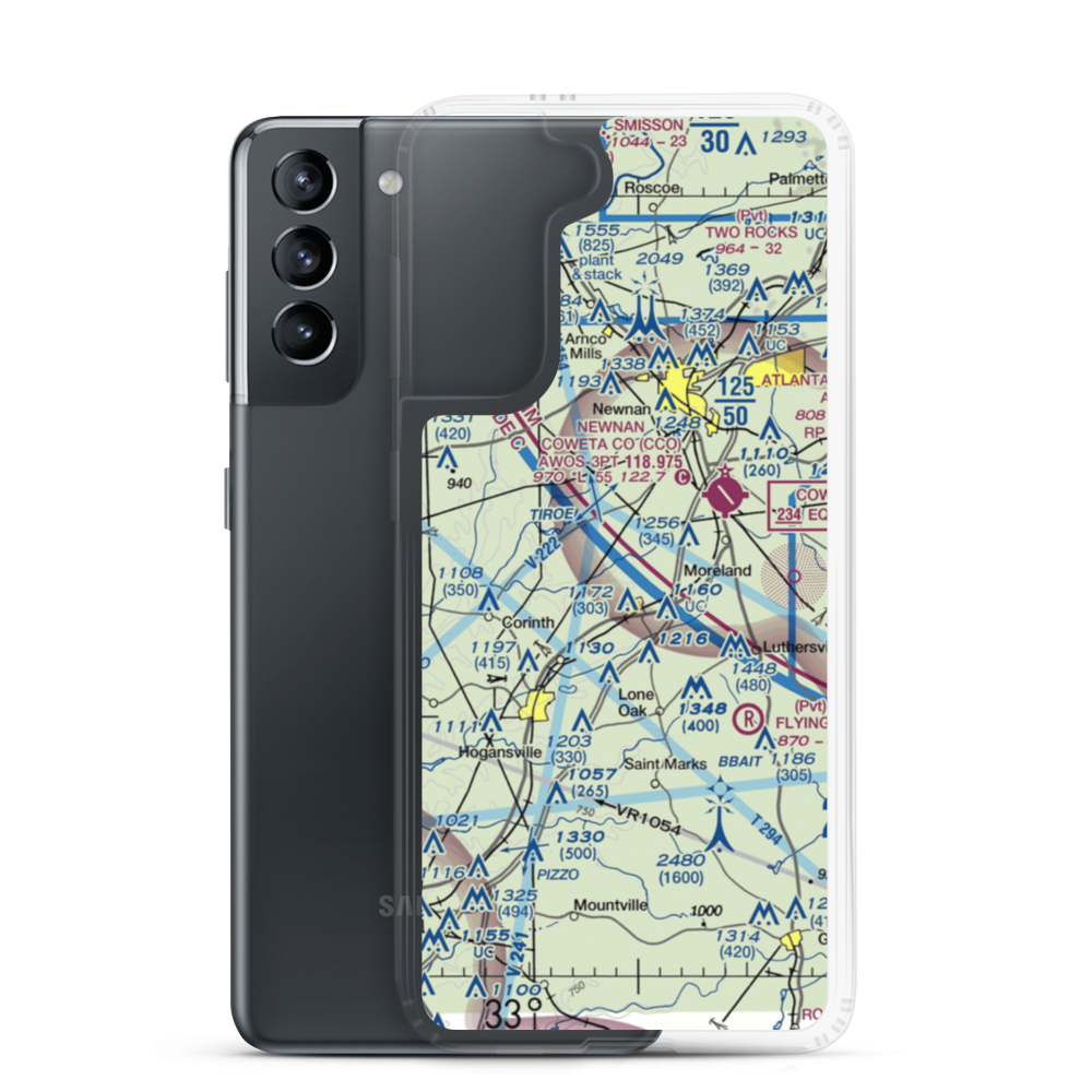Murphy's Landing Airport (80GA) VFR Sectional Samsung Case Samsung Galaxy S21 model shown